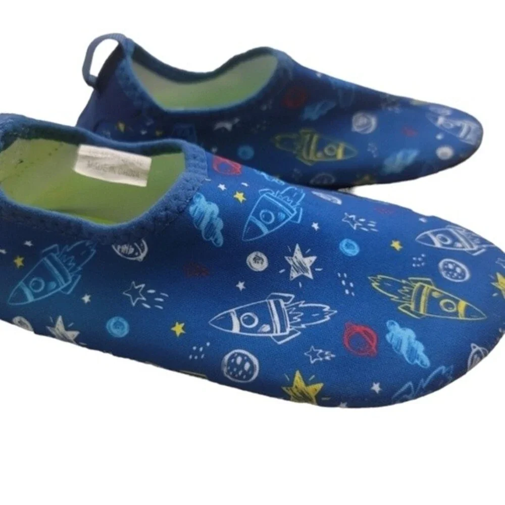 HIITAVE Water Shoes Kids fast drying rubber sole traction non slip with Rockets